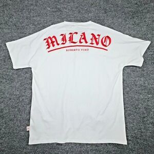 Roberto Vino Milano Crew Neck T-Shirt‎ White Mens 3XL NWT
